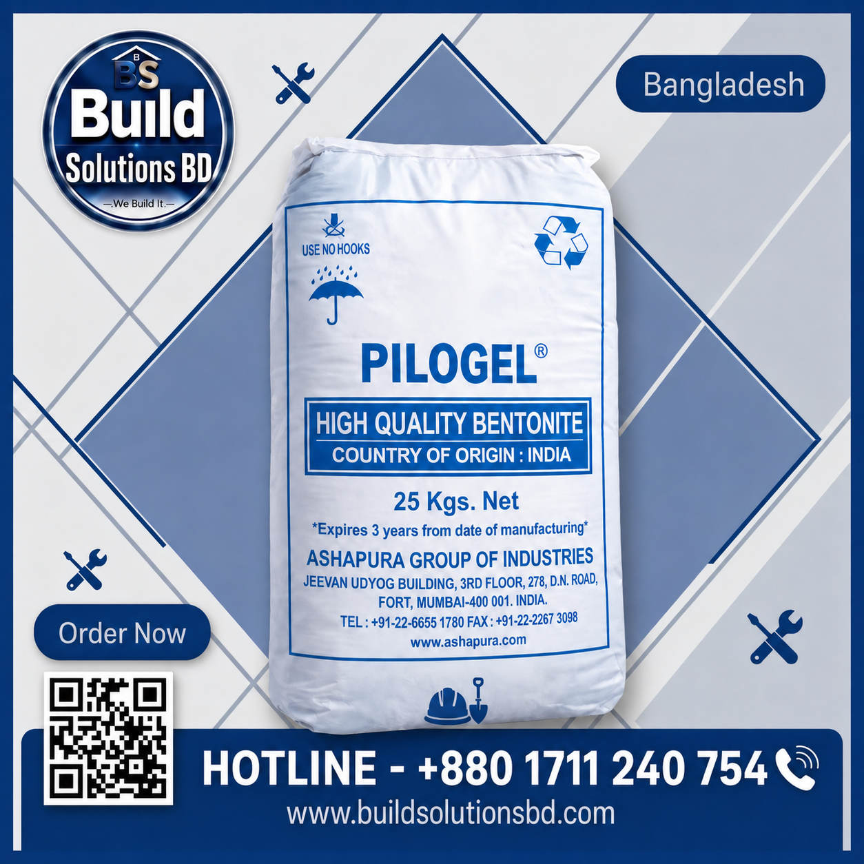 Ashapura Bentonite Powder PILOGEL (Grade-B)