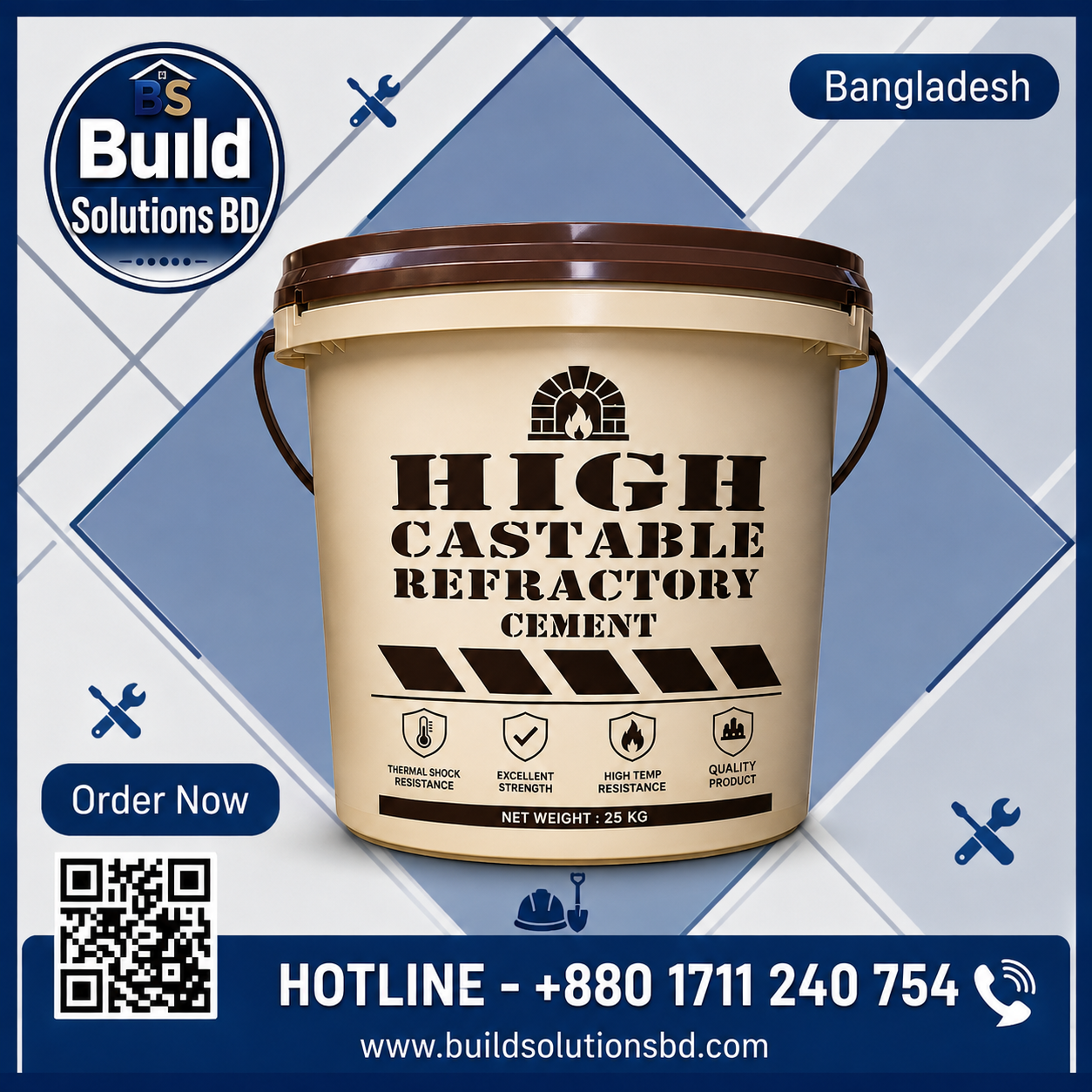 High Castable Refractory Cement